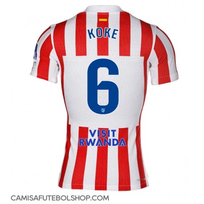 Camisa de time de futebol Atletico Madrid Koke #6 Replicas 1º Equipamento 2025-26 Manga Curta Camisa de time de futebol Atletico Madrid Koke #6 Replicas 1º Equipamento 2025-26 Manga Curta